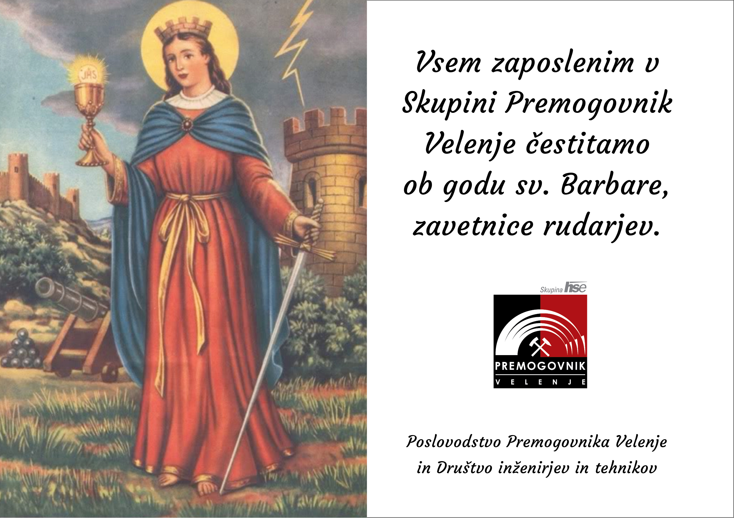 Čestitka ob godu s. Barbare